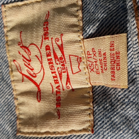 Levis XS Stitch Customized Distressed Jean Denim Jacket - Picture 12 of 17